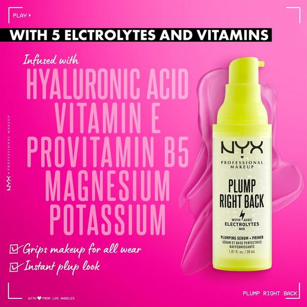 Ulta NYX Professional Makeup  Plump Right Back Electrolytes Plumping Primer Serum