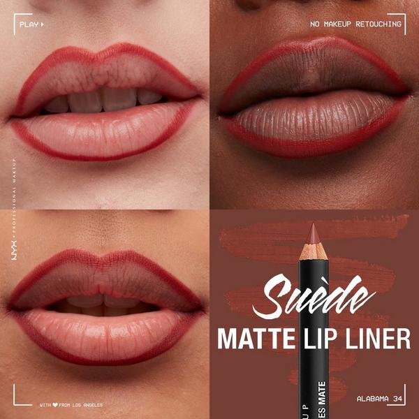 Ulta NYX Professional Makeup  Suede Matte Lip Liner Velvet Soft Vegan Lip Pencil