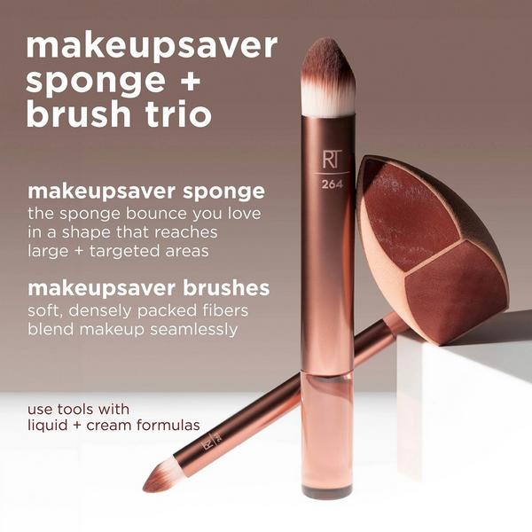 Ulta Real Techniques  Makeupsaver Blending Sponge + Makeup Brush Trio