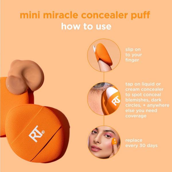 Ulta Real Techniques  Mini Miracle Concealer Makeup Puff Trio