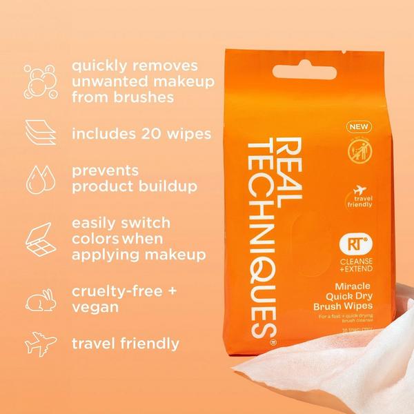 Ulta Real Techniques  Miracle Quick Dry Makeup Brush Wipes