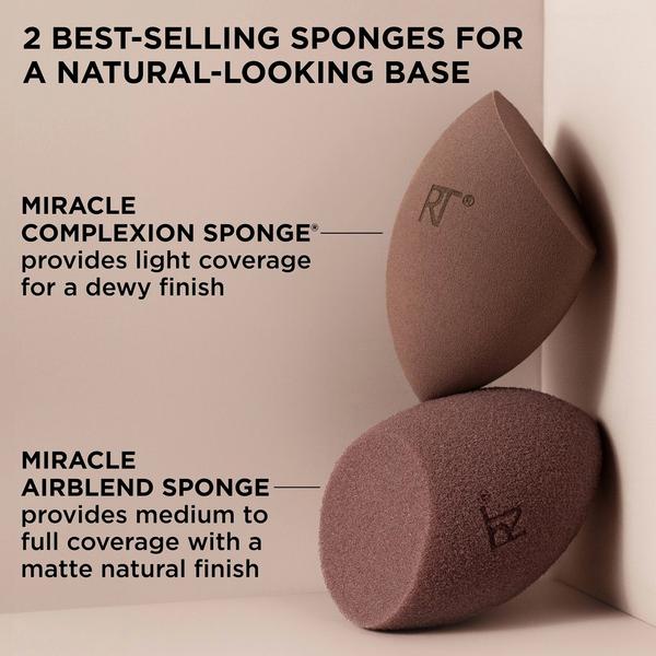 Ulta Real Techniques  New Nudes 2.0 Bare Finish Makeup Sponge Duo