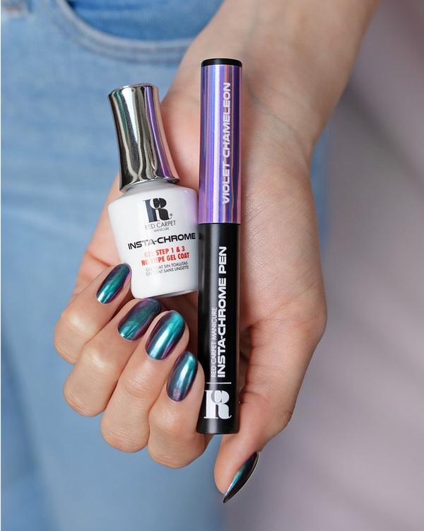 Ulta Red Carpet Manicure  Insta-Chrome Gel Coat Step 1 & 3