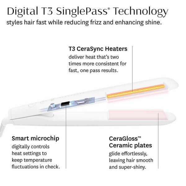 Ulta T3 SinglePass StyleMax Professional 1" Flat Iron With Automated Heat