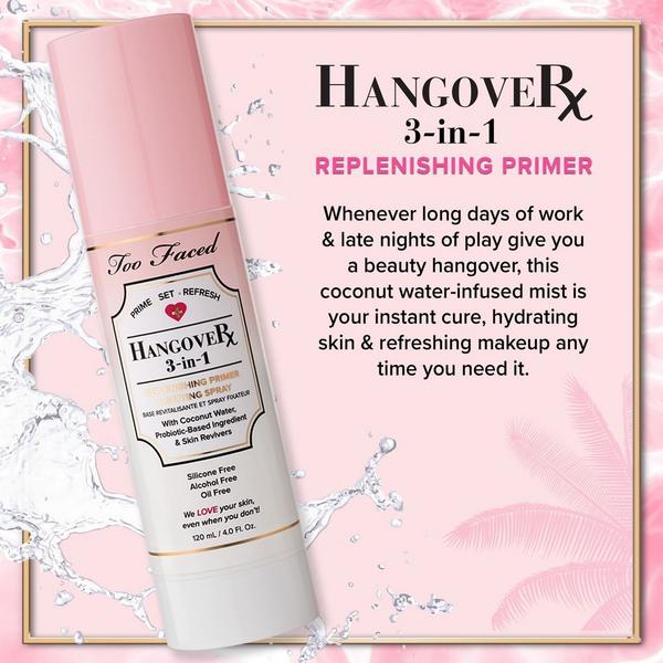Ulta Too Faced  Hangover 3-In-1 Replenishing Primer & Setting Spray