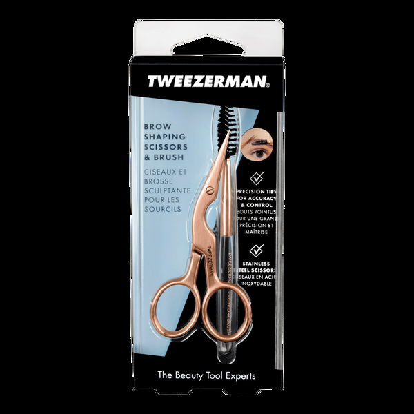 Ulta Tweezerman  Rose Gold Brow Shaping Scissors And Brush