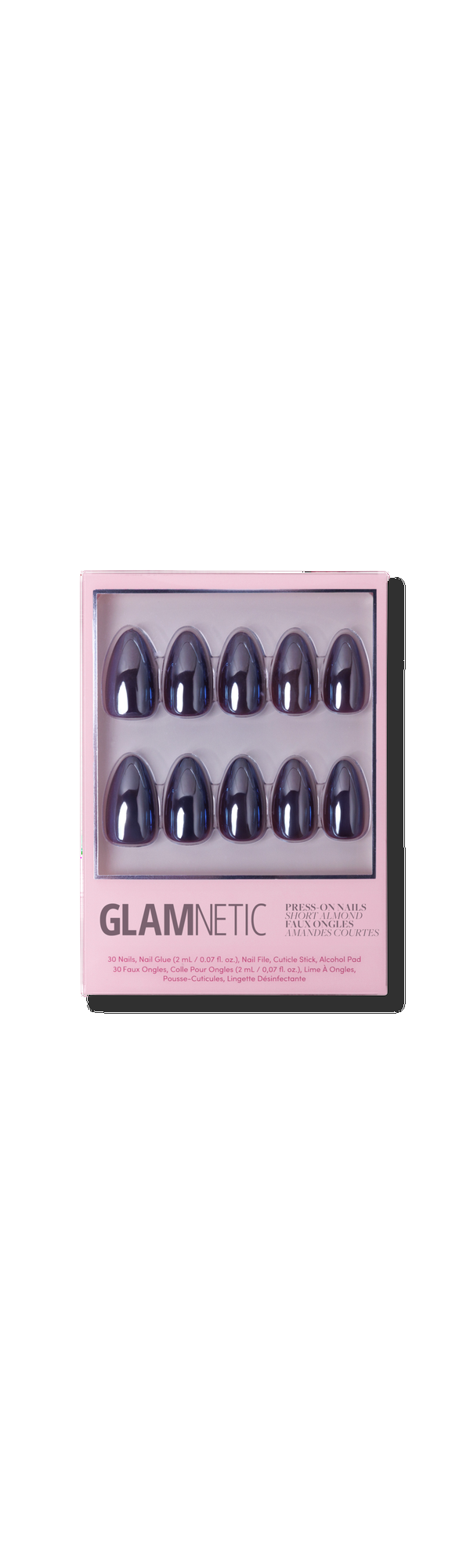 Ulta Glamnetic  Burgundy Chrome Press-On Nails