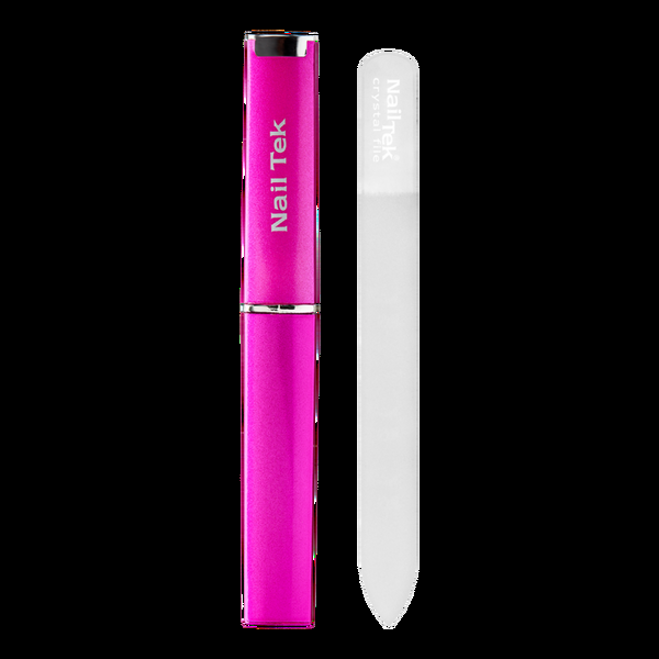 Ulta Nail Tek  Crystal Nail File W/Fuchsia Case
