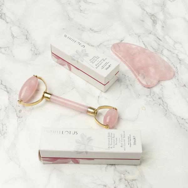 Ulta White Lotus Beauty  Genuine Rose Quartz Crystal Facial Set