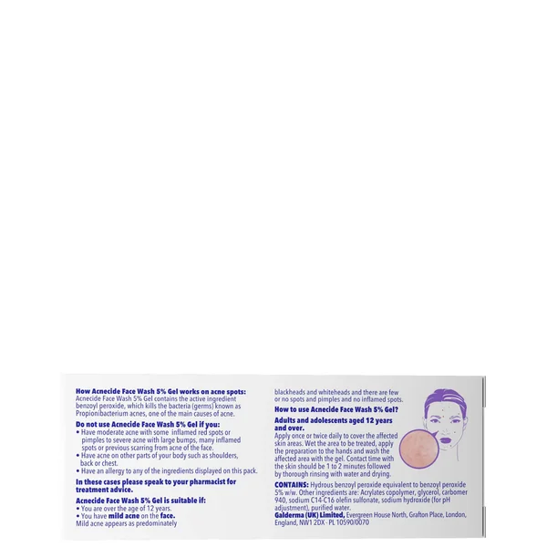 Acnecide Face Wash Spot Treatment With Benzoyl Peroxide 50g