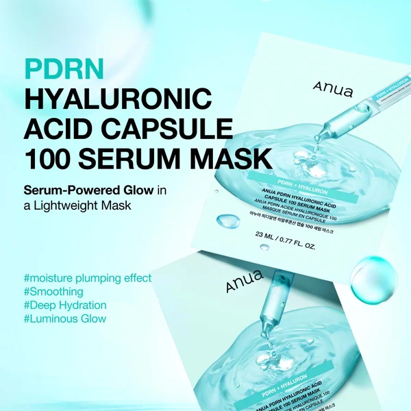 Anua PDRN Hyaluronic Acid Capsule 100 Serum Mask 23ml