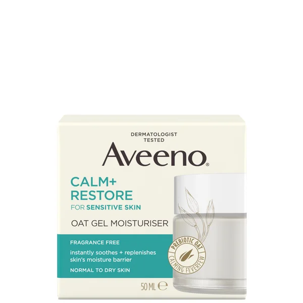 Aveeno Face Calm And Restore Oat Gel Moisturiser 50ml