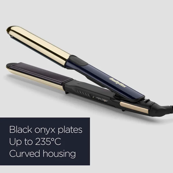 BaByliss Straight And Curl Hair Straightener - Black Onyx