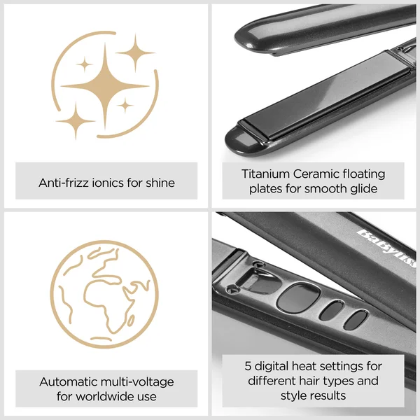BaByliss Titanium Shine Professional Hair Straightener