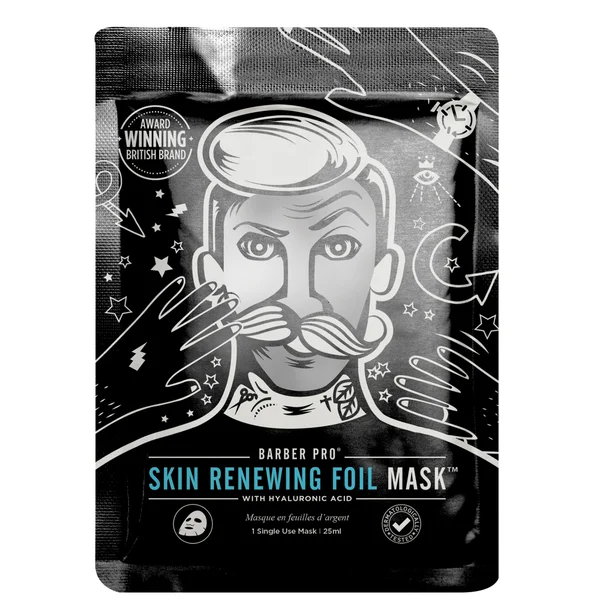 BARBER PRO Skin Renewing Foil Mask with Hyaluronic Acid