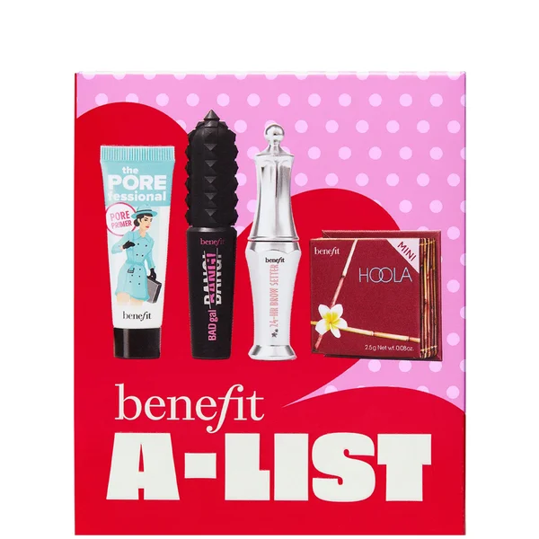 benefit A-List Full Glam Kit: Badgal Bang Mascara Hoola Bronzer Porefessional Primer and 24hr Brow Setter Set (Worth £63.90)