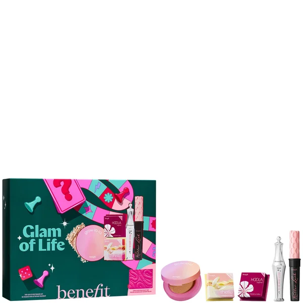 benefit Glam of Life Mascara Brow and Cheek 5-piece Makeup Gift Set with Limited Edition Beauty Bag (Worth £120.50)