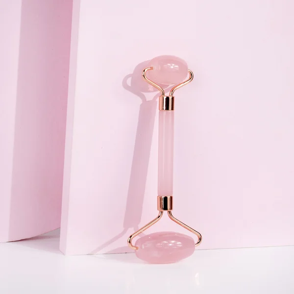 Brushworks HD Rose Quartz Resin Roller & Gua Sha