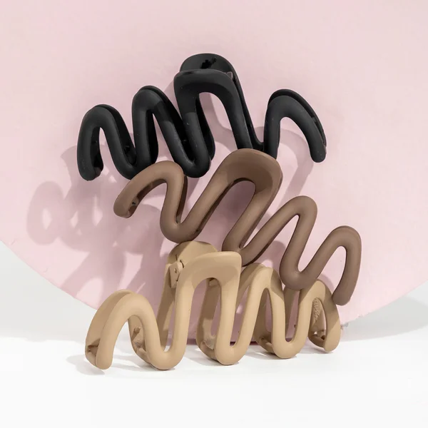 Brushworks Wave Claw Clips - 3 Pack