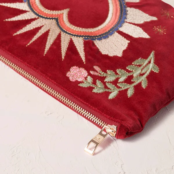 Elizabeth Scarlett Sacred Heart Rouge Velvet Everyday Pouch