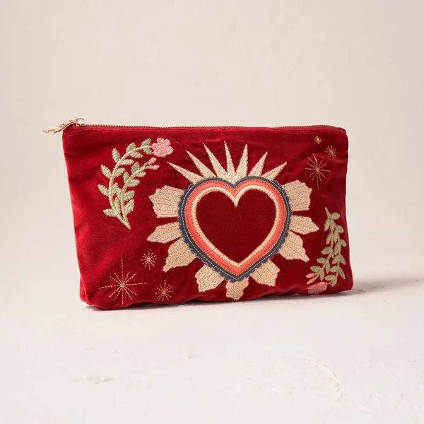 Elizabeth Scarlett Sacred Heart Rouge Velvet Everyday Pouch