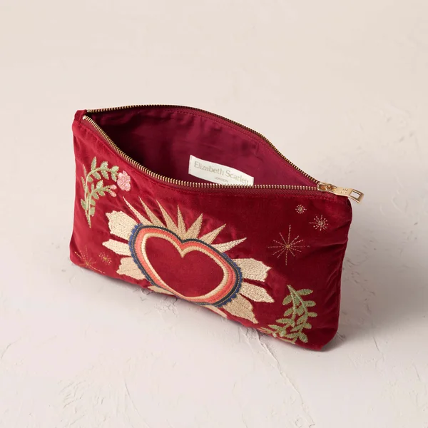 Elizabeth Scarlett Sacred Heart Rouge Velvet Everyday Pouch