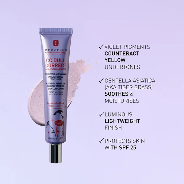 Erborian CC Dull Correct - Colour Correcting Anti-Dull Cream With Brightening Effect SPF25 Travel Size 15ml
