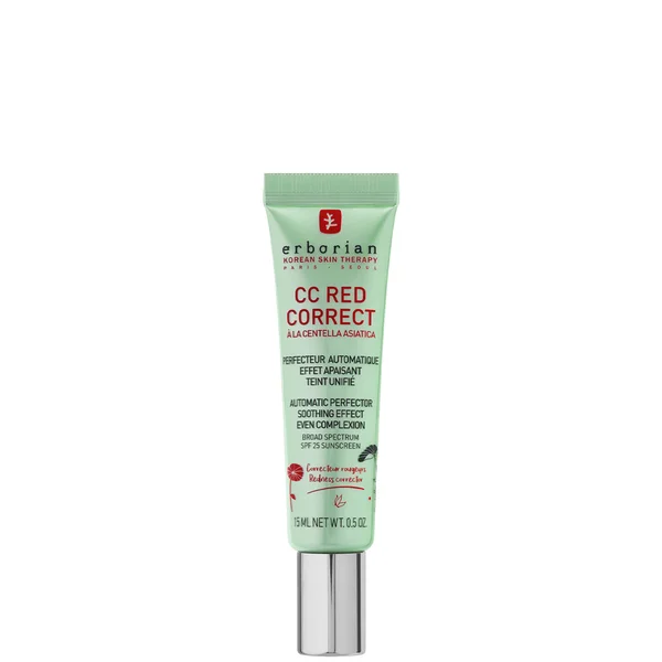 Erborian CC Red Correct - Colour Correcting Anti-Redness Cream With Soothing Effect SPF25 Travel Size 15ml