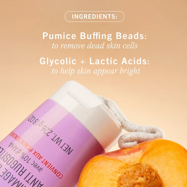 First Aid Beauty KP Bump Eraser Body Scrub W. 10% AHA 8oz - Peach