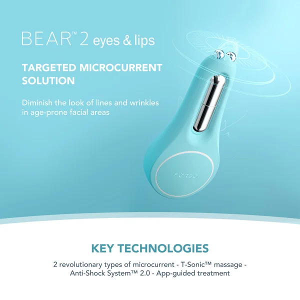 FOREO BEAR 2 Facial Toning Device For Eyes And Lips - Arctic Blue