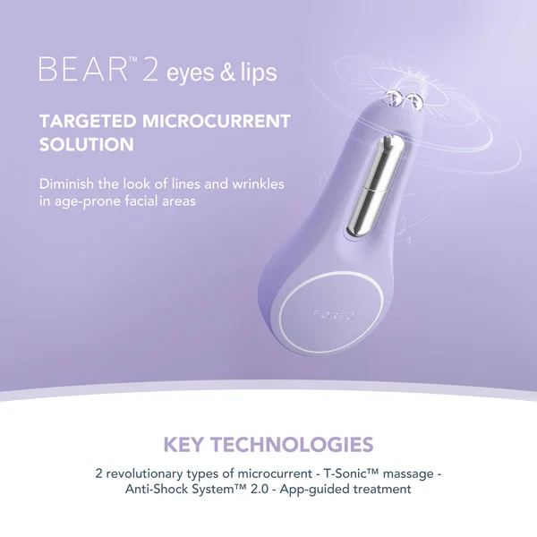 FOREO BEAR 2 Facial Toning Device For Eyes And Lips - Lavender