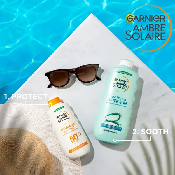 Garnier Ambre Solaire After Sun Lotion For Face & Body With Aloe Vera 175ml