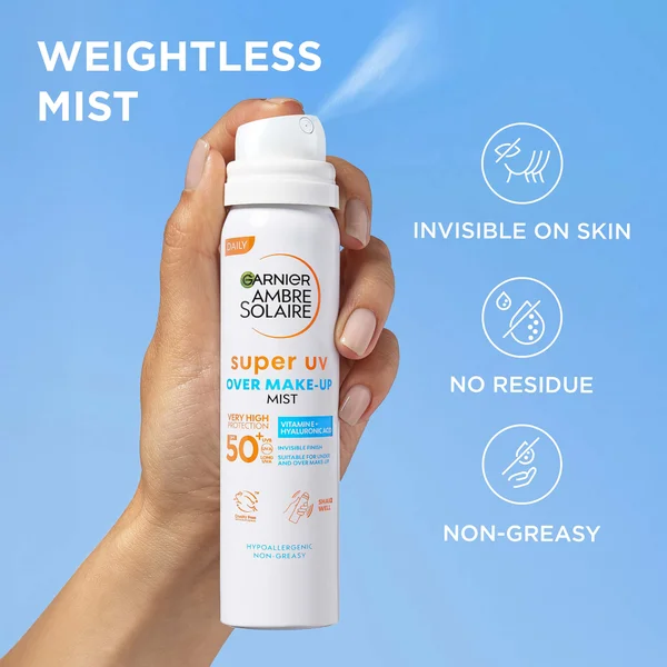 Garnier Ambre Solaire Face SPF50+ Mist And Self Tan Mist 75ml