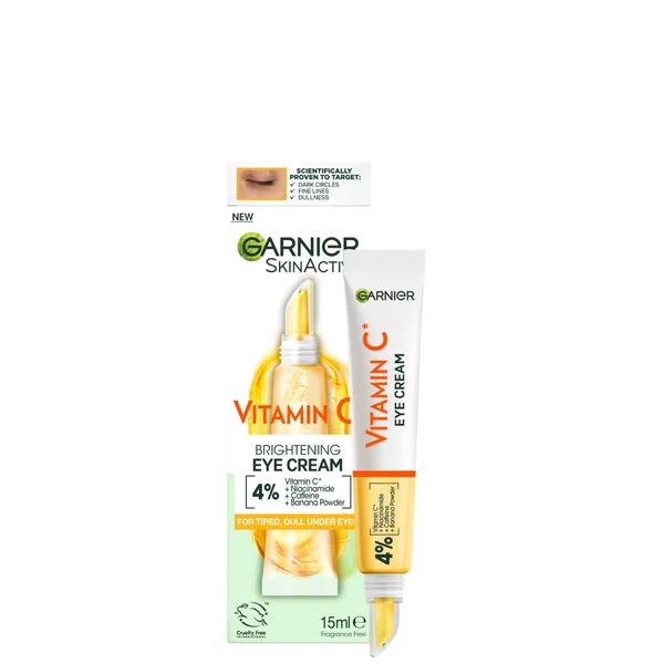 Garnier Brightening 4% Vitamin C Niacinamide Caffeine and Banana Powder Eye Cream 15ml