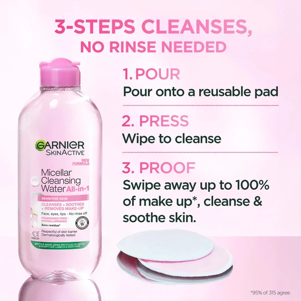 Garnier Micellar Water And Makeup Remover For Sensitive Skin Kit Exclusive (Worth £9.48)