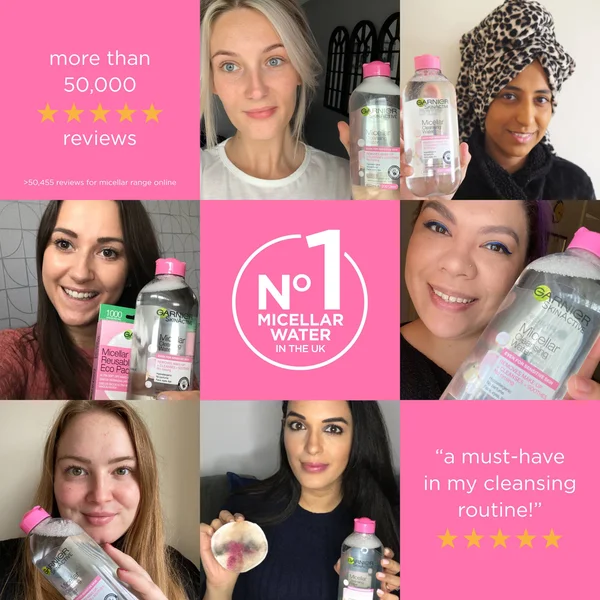 Garnier Micellar Water Facial Cleanser And Makeup Remover For Sensitive Skin 400ml