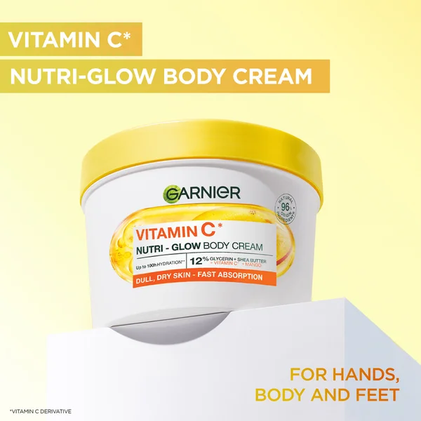 Garnier Vitamin C* Nutri – Glow Body Cream With Mango 380ml