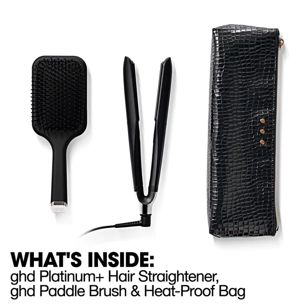 Ghd Platinum+ Styler Gift Set With Paddle Brush And Styler Bag