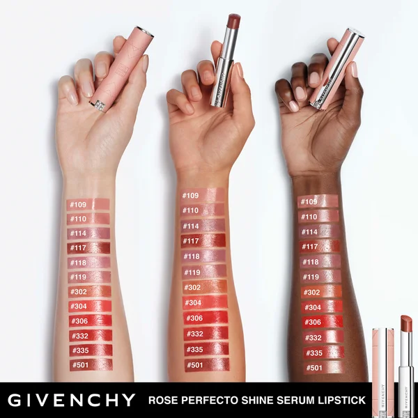 Givenchy Rose Perfecto Shine Serum Lipstick (Various Shades)