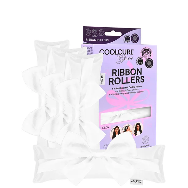 GLOV Coolcurl Heatless Hair Curling Satin Ribbon Rollers Set - White