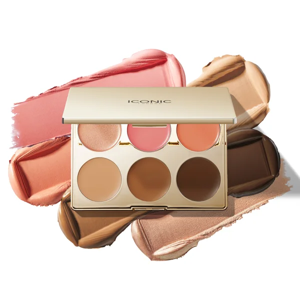 ICONIC London Multi-Use Cream Blush Bronze And Highlight Palette