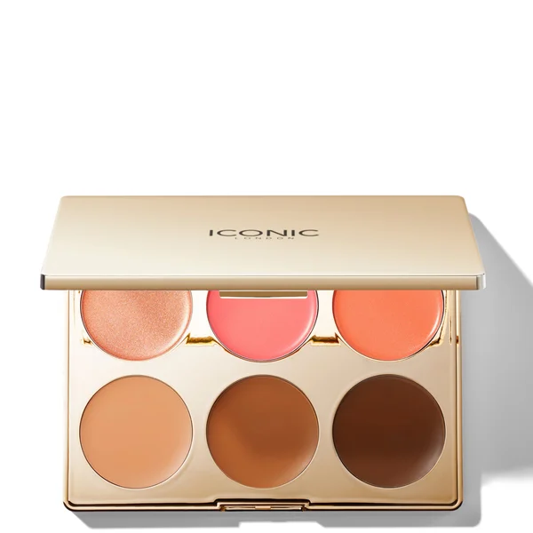 ICONIC London Multi-Use Cream Blush Bronze and Highlight Palette