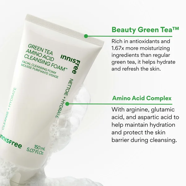 INNISFREE Green Tea Amino Acid Cleansing Foam 150ml