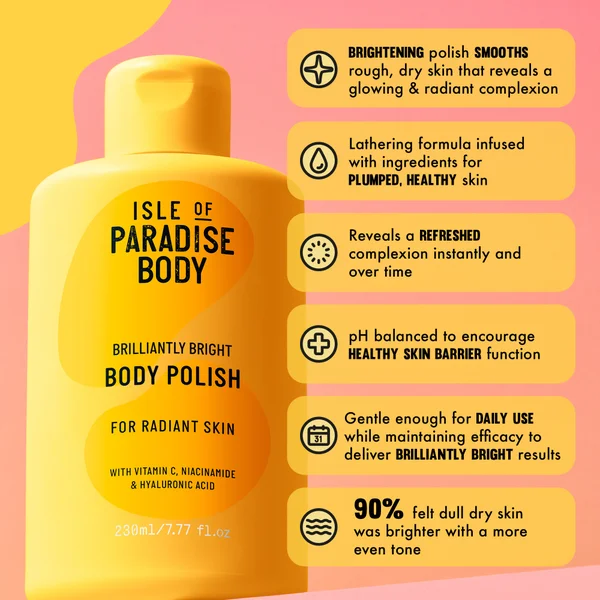 Isle Of Paradise Exclusive Brilliantly Bright Body Polish 230ml