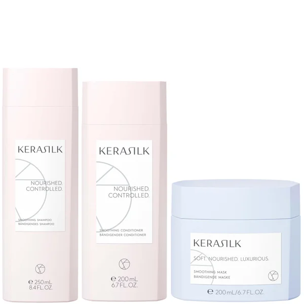 KERASILK Essentials Ultimate Smoothing Bundle Shampoo Conditioner and Mask
