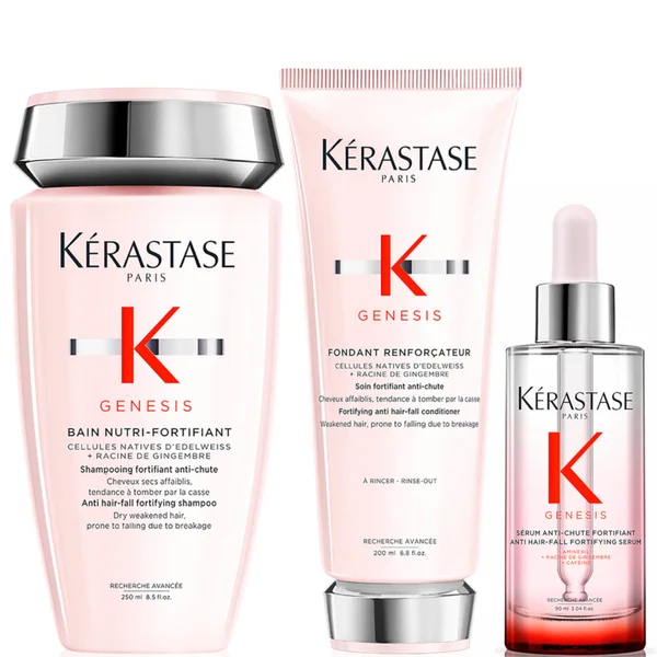 Kérastase Genesis Shampoo Conditioner and Serum Hair Trio Routine