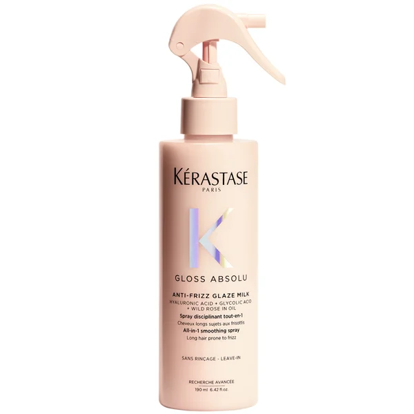 Kérastase Gloss Absolu Hair Treatment Spray for All Hair Types with Glycolic Acid Hyaluronic Acid & Wild Rose 190ml