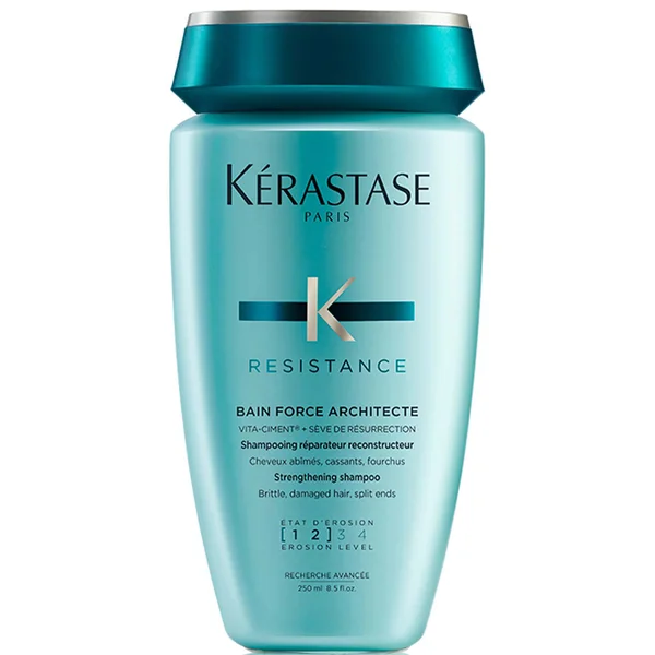 Kérastase Resistance Force Architecte Daily Strengthening Shampoo for Damaged Brittle Hair with Vita-Ciment Complex 250ml