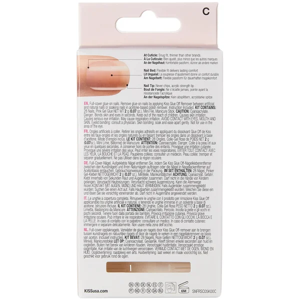 Kiss Salon Acrylic Nude Nails - Graceful