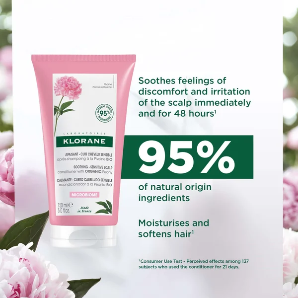 KLORANE Soothing Conditioner With Organic Peony For Dry Sensitive Scalps 150ml